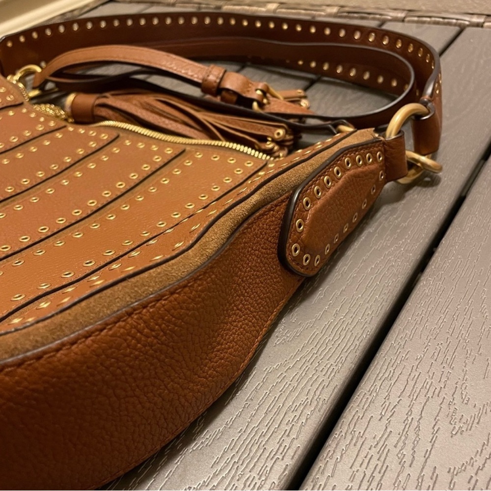 Michael Kors Women's  Guitar Strap Purse | Brooklyn Grommet | Tassel - Picture 5 of 16